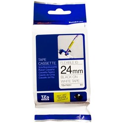 Brother Labelling Tape Cassette Flexible-ID TZE-FX251 24mm x 8m Black on White