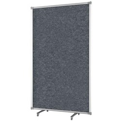 Boyd Visuals Freestanding Partition Screen With Acoustic Panel 900x1500mm Charcoal