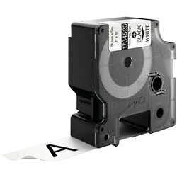 Dymo Labelling Tape Rhino Industrial Permanent Polyester 24mm x 5.5m Black on White