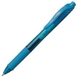 Pentel Energel-X Sky Blue Retractable Rollerball Gel Pen 0.7mm Fine Tip