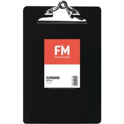 FM Recycled Plastic Clipboard Foolscap Black