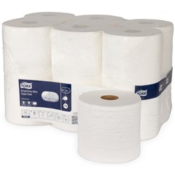 Tork SmartOne T9 Mini Toilet Tissue Roll 193, Pack of 12