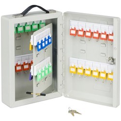 Key Cabinet Plus Tags, Holds 40 Keys, Ivory