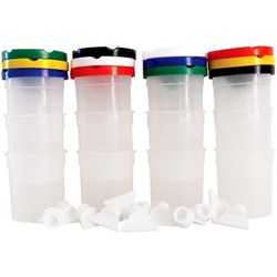 Non Spill Paint Pots and Lids Assorted, Set of 12