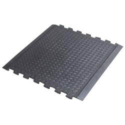 Comfort Lock Anti-Fatigue Mat Rubber Centre Black 710x780x12mm
