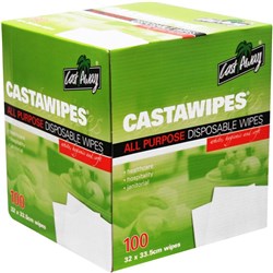 Castaway Perforated Wipes Standard 320x335mm White, Box of 100