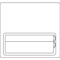 Blank Courier Labels Permanent Thermal Perforated 40mm Core 110x120mm, Roll of 400