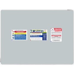 Boyd Visuals Pinboard Aluminium Frame 1500x1200mm Grey Fabric