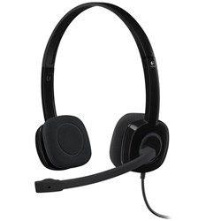 Logitech H151 Wired Computer Headset Black