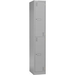 Precision Classic 2 Tier Locker 300mm Camlock Silver Grey