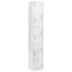 Precision Classic 4 Tier Locker 300mm Camlock White Satin