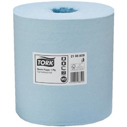 Tork M2 Centrefeed Paper Towel Roll 2198859 200mmx300m Blue, Carton of 6