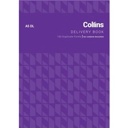 Collins Goods Delivery Receipt Book A5DL Duplicate No Carbon Required Set of 100