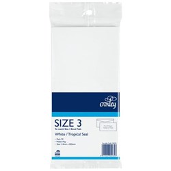 Croxley E20E Envelope Tropical Seal White 114x225mm, Pack of 20