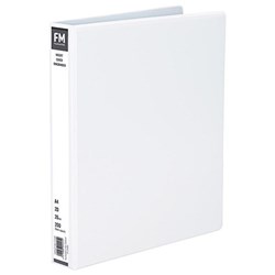 FM Overlay Insert Cover Ringbinder A4 26mm 2 Ring White