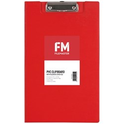 FM Clipboard With Flap Foolscap Red