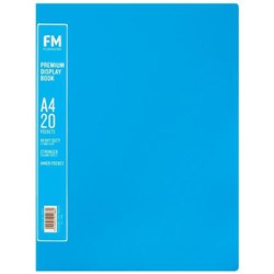 FM A4 Premium Display Book 20 Pockets Ice Blue