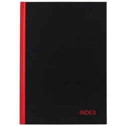 Milford A5 Notebook Indexed A-Z Red & Black 100 Leaves