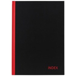 Milford A6 Notebook Indexed 100 Leaves Black & Red