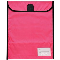 Warwick Homework Book Bag Hook & Loop Medium 290x360mm Pink