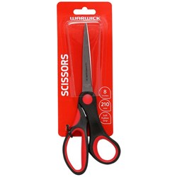 Warwick Soft Grip Scissors 210mm Black/Red