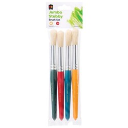 EC Stubby Paint Brush Round, Pack of 4