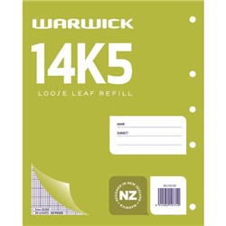 Warwick 14K5 Graph Pad Loose Leaf Refill 2mm Quad 30 Leaves