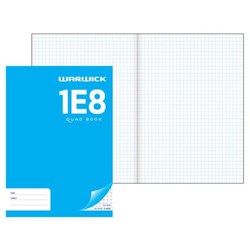 Warwick 1E8 A4 Exercise Book 7mm Quad 36 Leaves