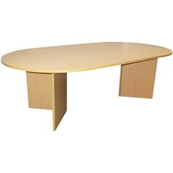 Accord Boardroom Table D End Shape 2400mm Tawa