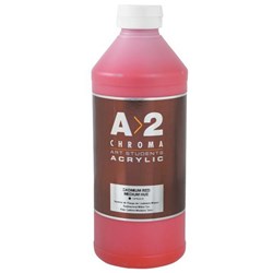 A2 Art Student Acrylic Paint 1L Cadmium Medium Red