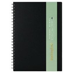 Bockingford A4 Spiral Visual Diary 60 Leaves 120gsm Black Paper