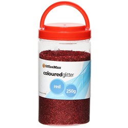 OfficeMax Bright Coloured Glitter Red 250g