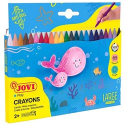 Jovi Hard Crayons Assorted Colours, Pack of 24