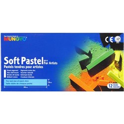 Mungyo Chalk Pastels Assorted Colours, Pack of 12
