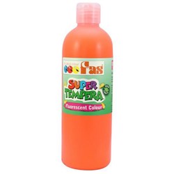 Fas Super Tempera Poster Paint 500ml Fluoro Orange