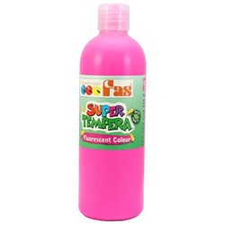 Fas Super Tempera Poster Paint 500ml Fluoro Pink