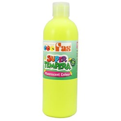 Fas Super Tempera Poster Paint 500ml Fluoro Yellow