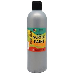 Five Star NZACRYL Acrylic Paint 500ml Metallic Silver