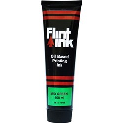 Five Star Flint Ink Oil-Based Printing Ink 100ml Mid Green
