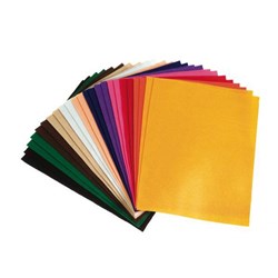 Craft Workshop Felt Sheets 300x225mm Assorted Colours, Pack of 24