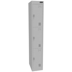 Proceed 3 Tier Locker 300mm Cam Lock Stone Grey