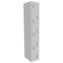 Proceed 4 Tier Locker 300mm Cam Lock Stone Grey