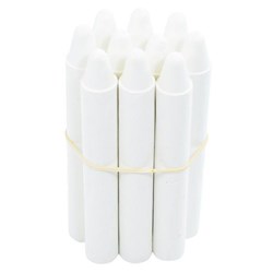Retsol Hard Wax Crayons White, Set of 10