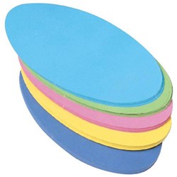Pre-Cut 100x180mm Paper Ovals Assorted Colours, Pack of 100