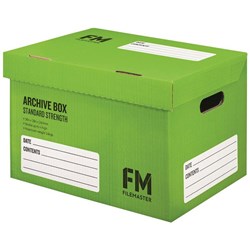 FM Standard Archive Storage Box File 410x301x277mm Green