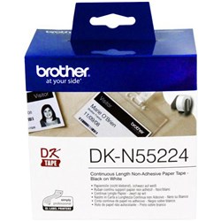 Brother Continuous Non-Adhesive Paper Roll DK- N55224 54mm x 30.5m Black on White