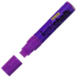 Texta Liquid Chalk Dry Wipe Window Marker 15mm Chisel Tip Purple