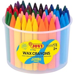 Jovi Triwax Crayons Assorted Colours, Tub of 72
