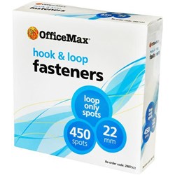 OfficeMax Loop Only Fasteners Spot White 22mm, Box of 450