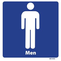 Men's Restroom Sign 120x120mm